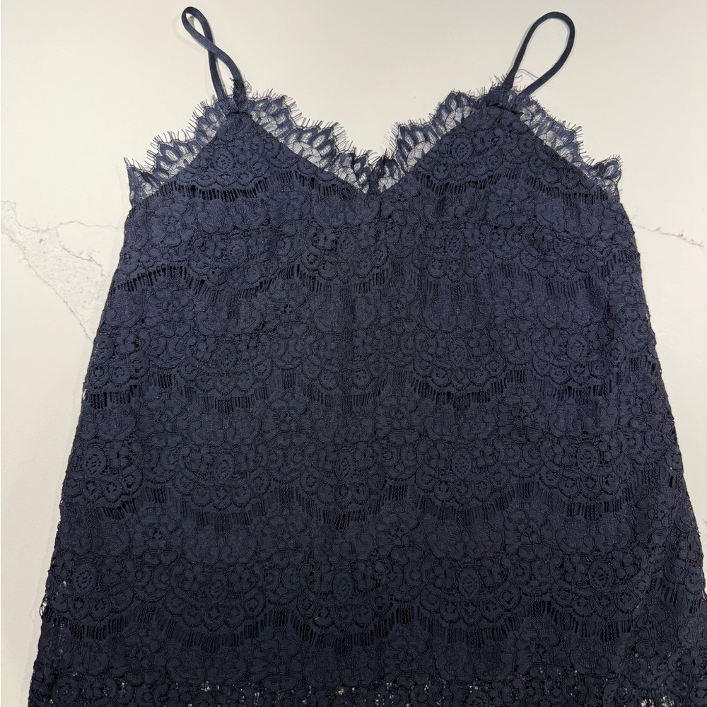 Monteau Navy Lace Cami Top
